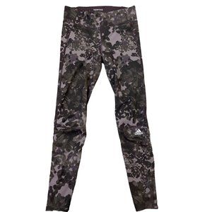 Adidas Women's Supernova Q2 Long‎ Tight Gray/Brown/Green XS $75